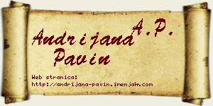 Andrijana Pavin vizit kartica